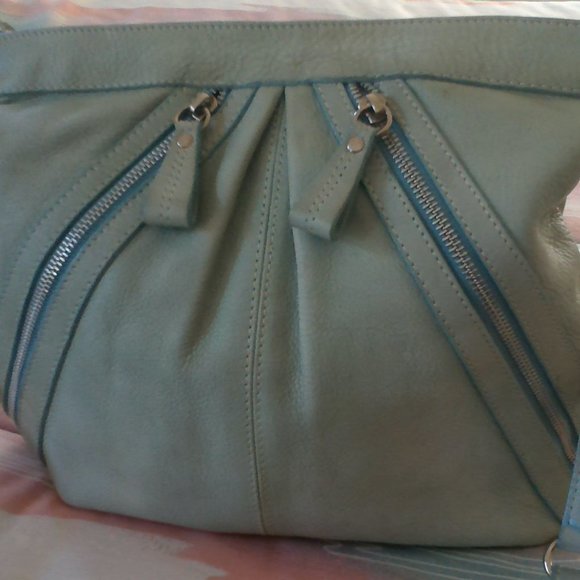 Cavalcanti Handbags - Designer baby blue leather bag, like new